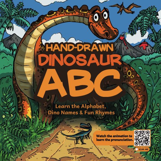 Hand-Drawn Dinosaur ABC Book: Learn the Alphabet, Dino Names & Fun Rhymes